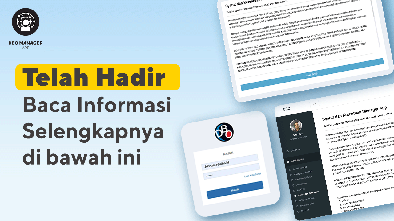 Syarat Ketentuan Manager App Mar Dbo Indonesia