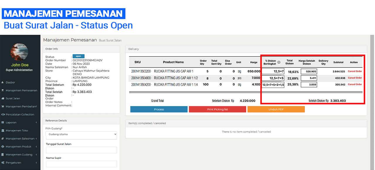 06 LP How to Buat Surat Jalan Status Open