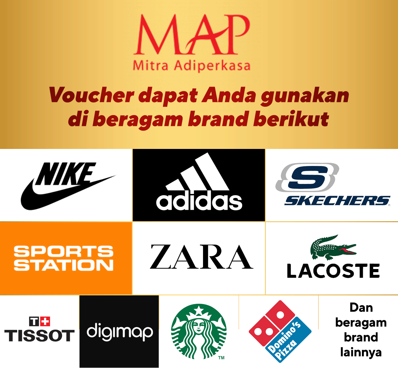 List Brand MAP Toko